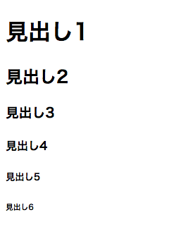 HTML hタグ 見出しを定義