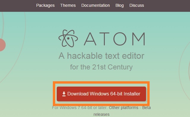 開発エディタ Atom トップページ Windows版