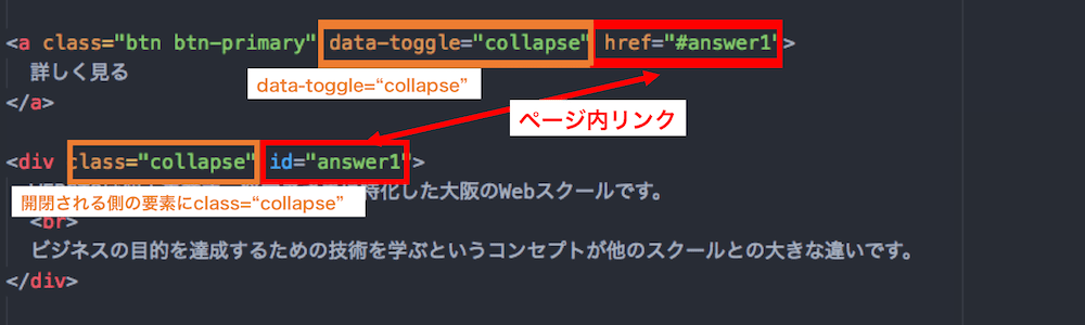 Bootstrap4 Collapseの解説