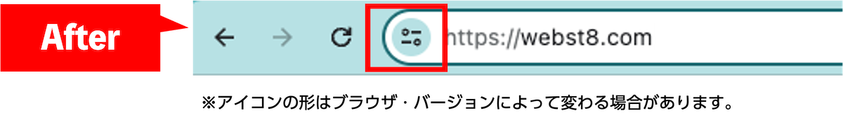 SSL化された場合のアドレスバーの表記(Chrome)
