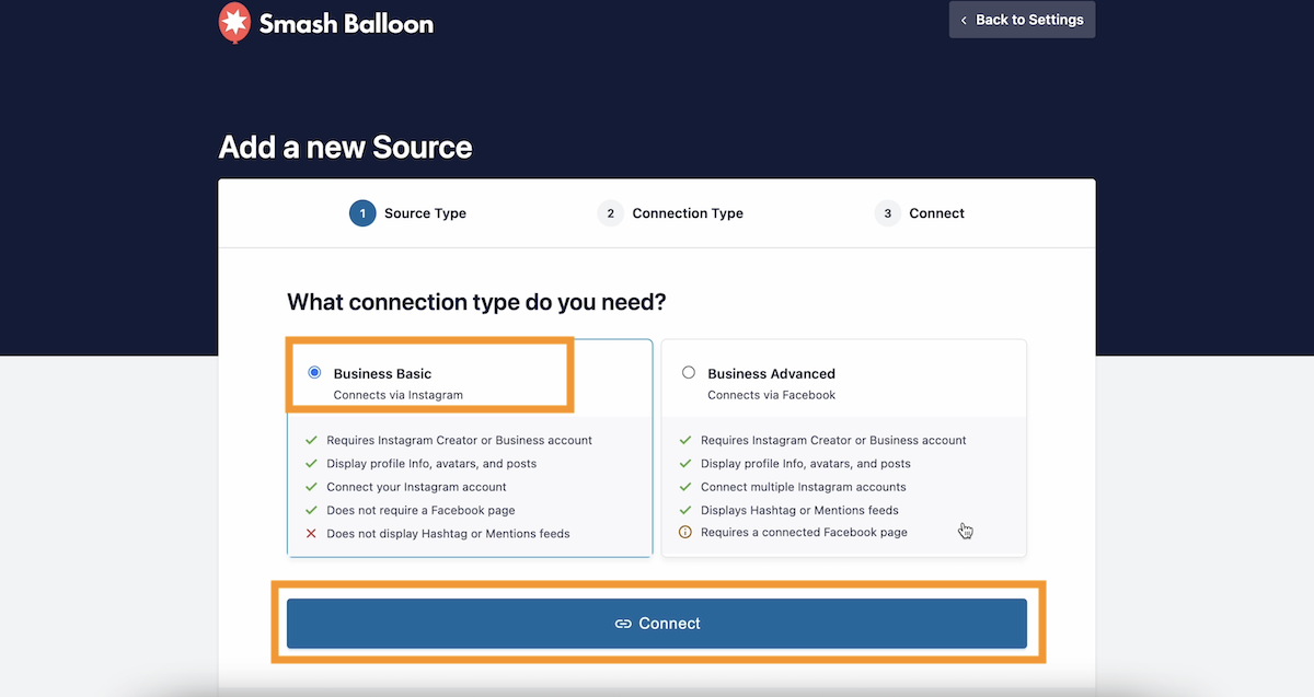 アカウントタイプ「Personal」を選択して、「Receive Our Get Started emails」のチェックを外してから「Login with Instagram」をクリック