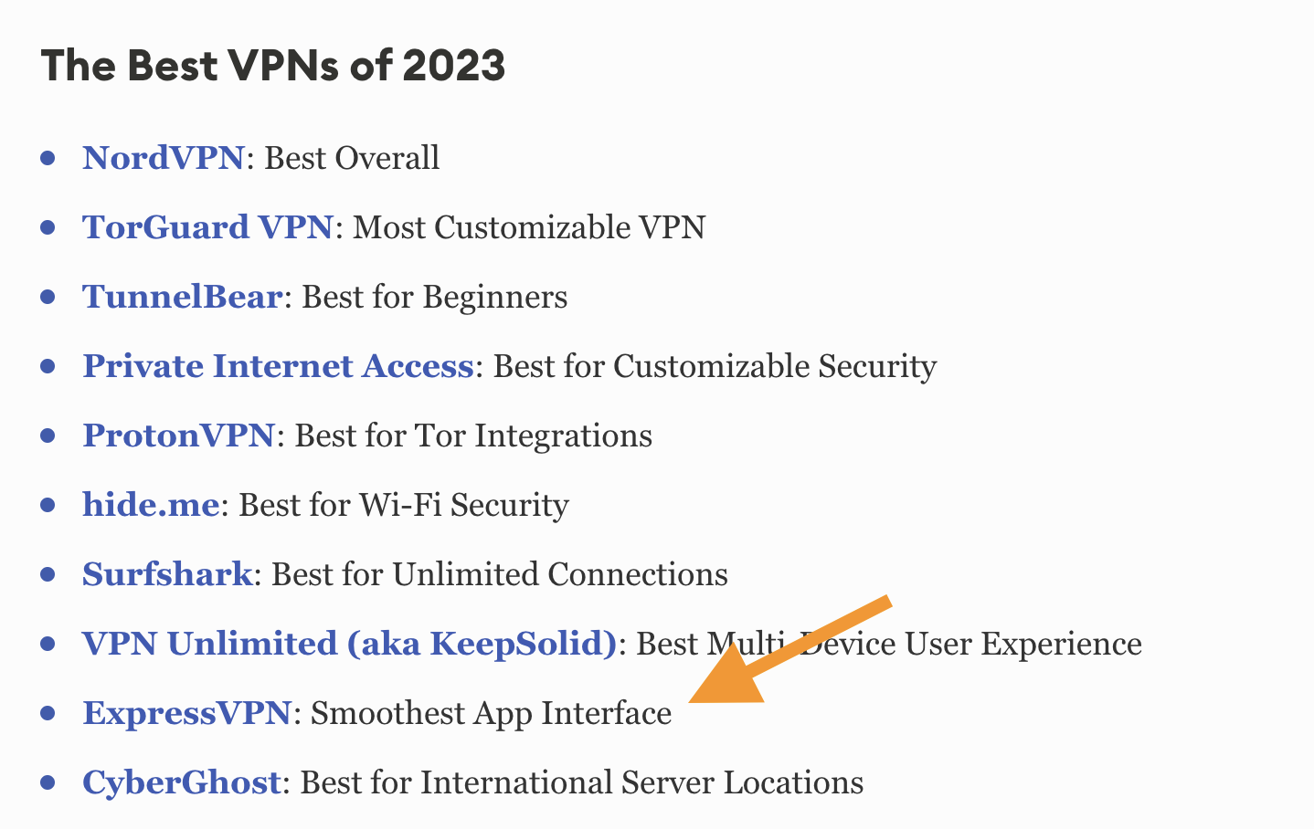 10 Best VPN Services Of 2023