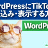 WordPressにTikTok動画を埋め込み・表示する方法