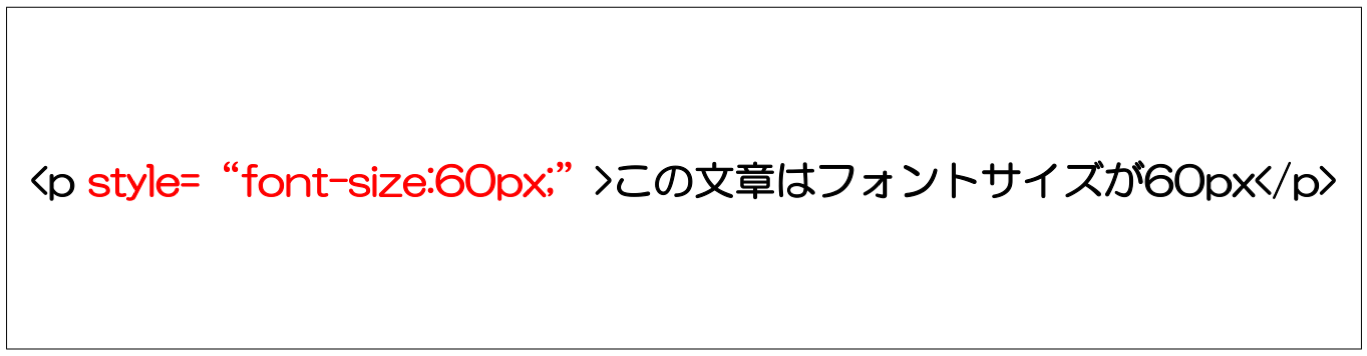 フォントサイズを60pxにする例