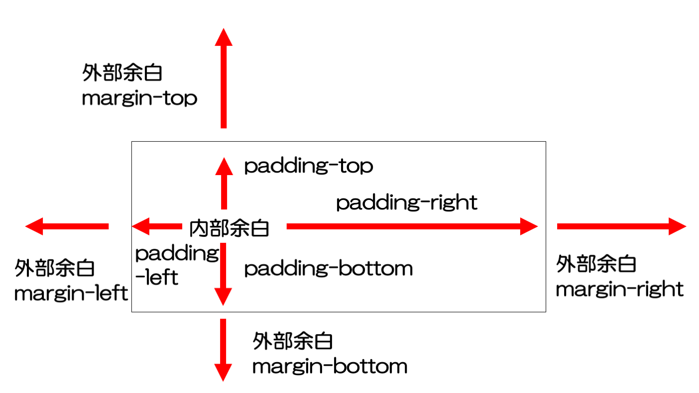 外部余白と内部余白の設定