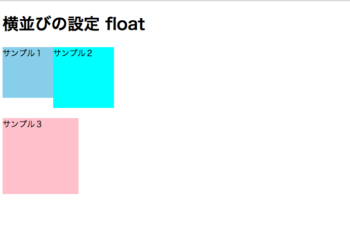 サンプル3の上部に余白がとれた