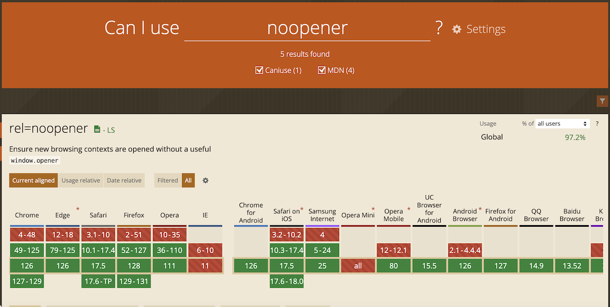 noopenerのブラウザ対応状況
