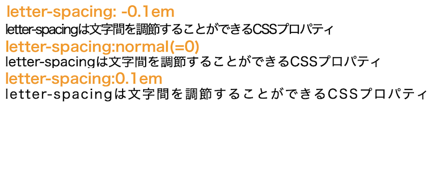 letter-spacingの例